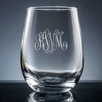 Altamira Monogram Stemless Wine Glass