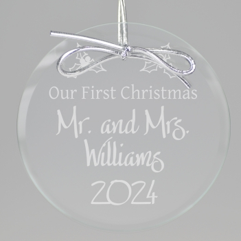 Couples First Keepsake Ornament - Circle