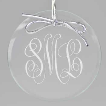 Classic Monogram Keepsake Ornament - Circle