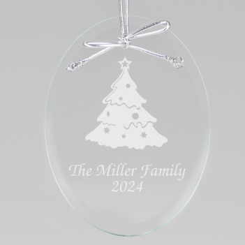 Christmas Tree Keepsake Ornament - Oval