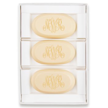 Classic Monogram Personalized Soap Set of 3 - Engraved