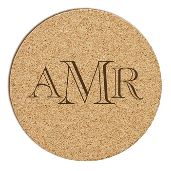 Reynosa Monogram Cork Coaster